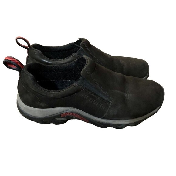 Merrell Jungle Moc Black Suede Slip-On Shoes Mens 8 Comfort Casual - Picture 1 of 14
